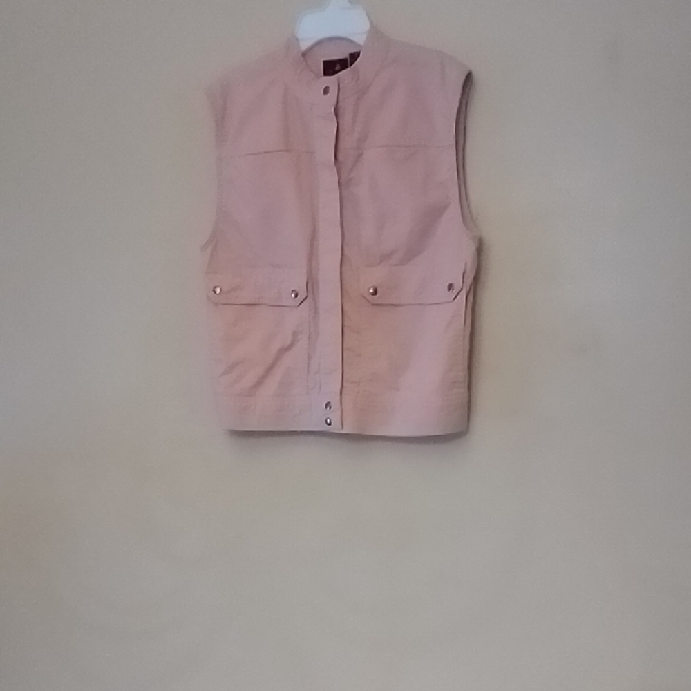 Liz Claiborne Women's Peach Colored Denim Vest, Sz S